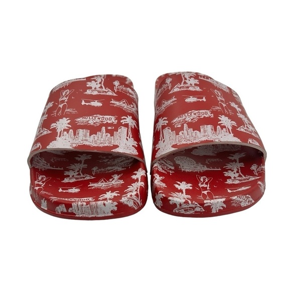 GUESS Red Savan Platform Slip On Slide Sandals Size 8 Women’s - Picture 3 of 9